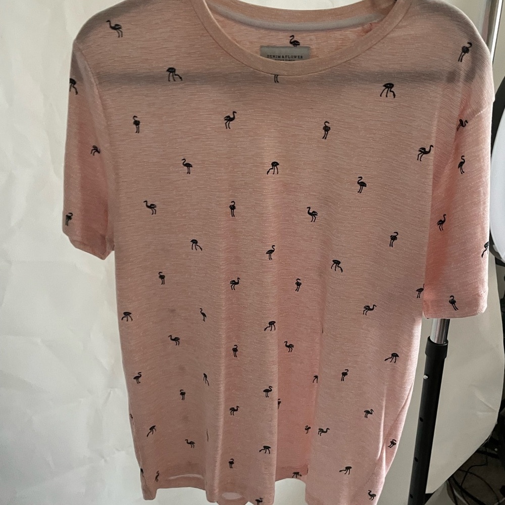 Men’s Denim& Flower Shirt